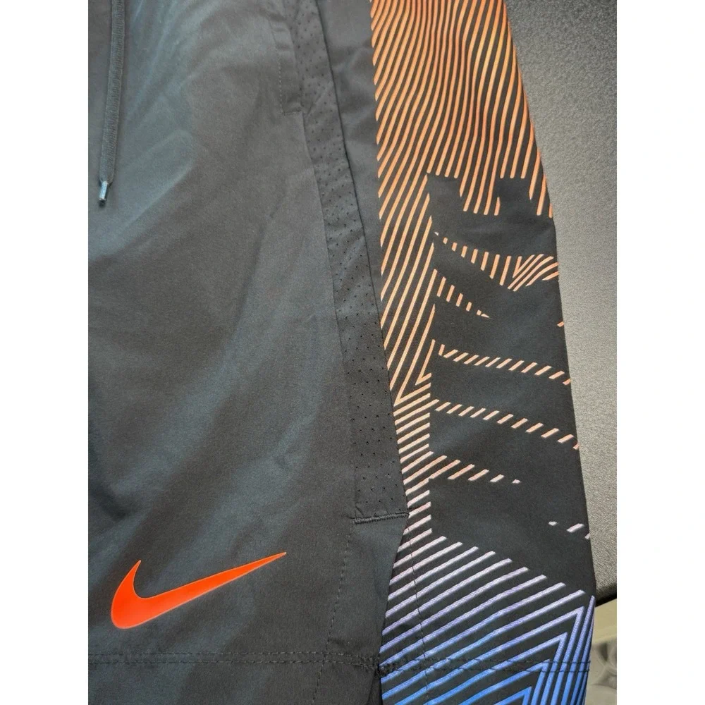 NIKE Mens Active Drawstring Shorts Lightweight 2XL 90s‎ Neon Spellout 7